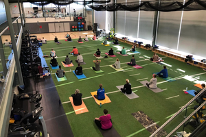Bellin for Women Yoga on the Turf event